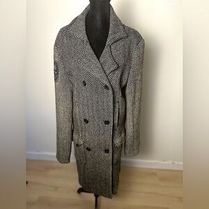 🧥KAPORAL & Co. Tweed Eagle Coat 1964–1971 Redline Longline Double-Breasted Large